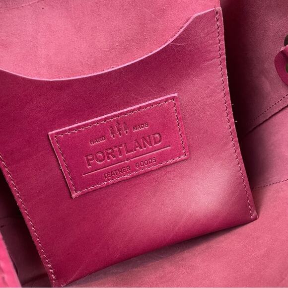 Portland Leather Goods Boysenberry Medium Crossbody Tote Bag - Picture 7 of 10